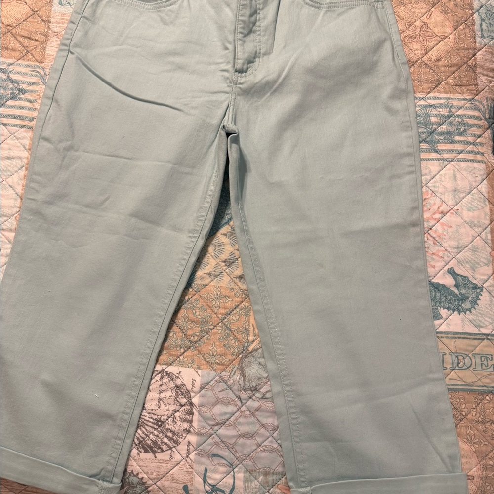 Riders by Lee Green Capris Cotton Blend Casual Wear